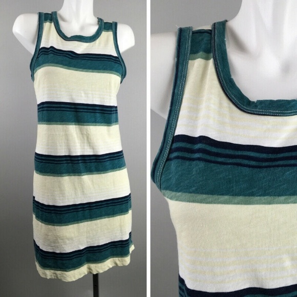 Current/Elliott Dresses & Skirts - Current/Elliott Green White Muscle Tee Tank Dress